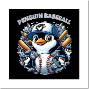 penguin baseball Posters and Art